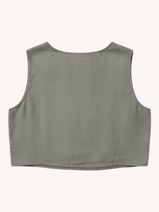 Boxy Crop Top | Dark Green
