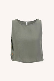 Boxy Crop Top | Dark Green