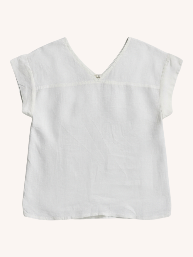 Boxy Top with Embroidered Lace Detail