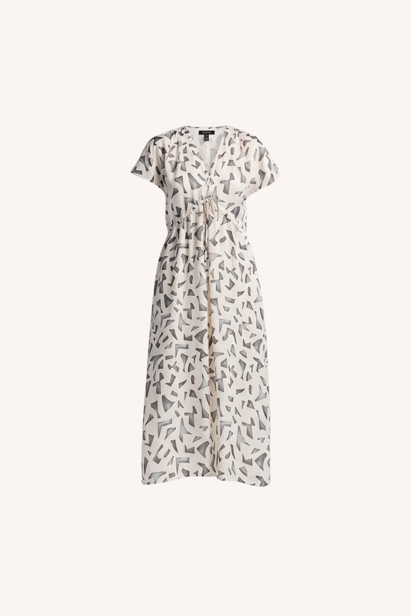 Gathered Maxi Dress with Side Slits | Mosaic