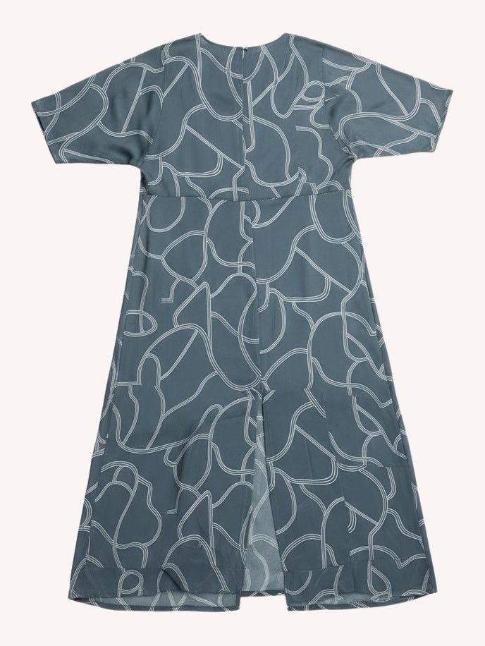 Maxi Dress with Side Slits | Abstract Stripes