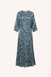 Maxi Dress with Side Slits | Abstract Stripes