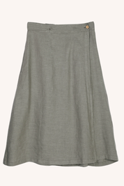 Overlap Midi Skirt | Dark Green