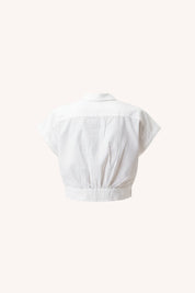Oversized Crop Shirt | Off-white