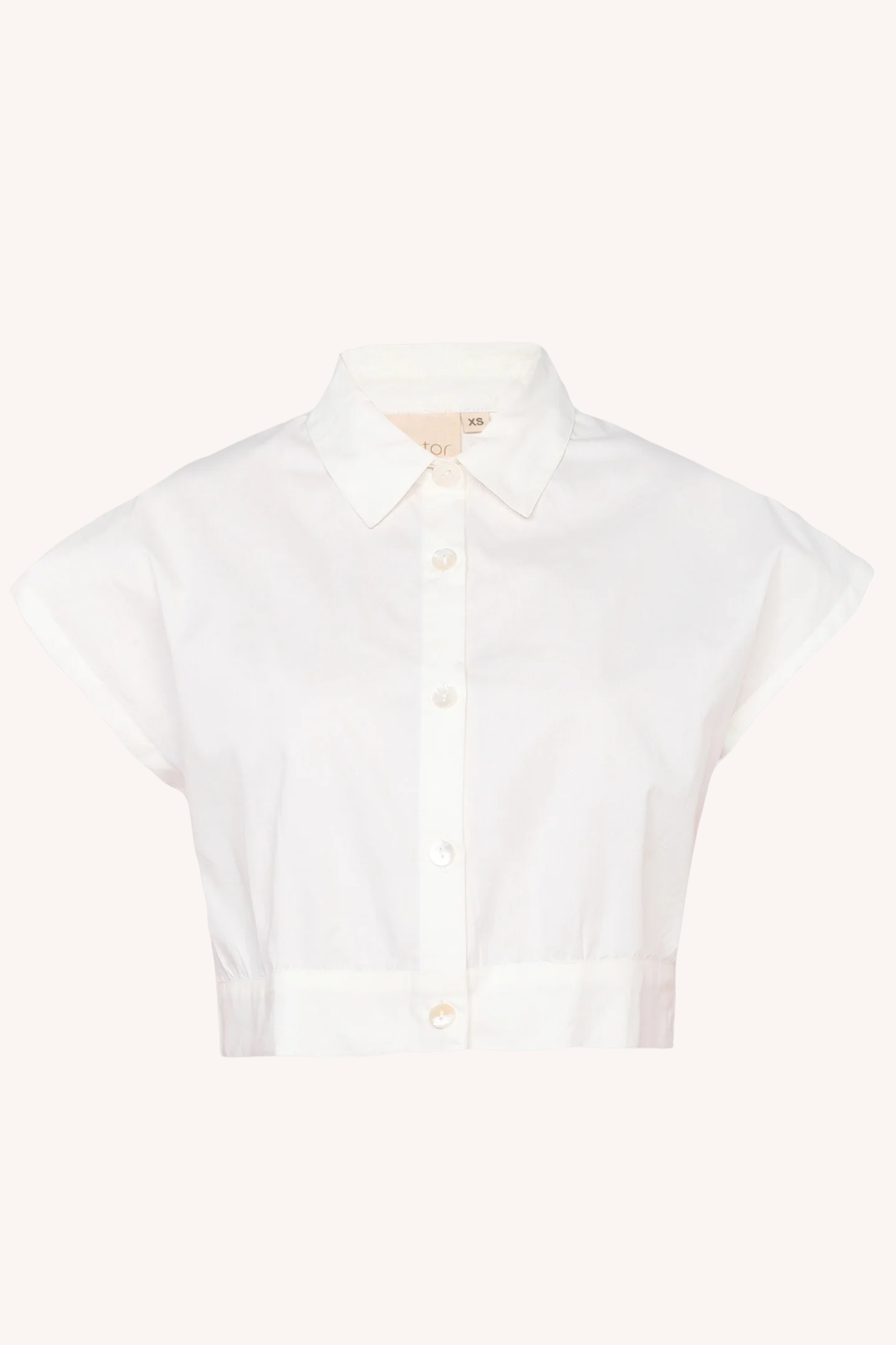 Oversized Crop Shirt | Off-white