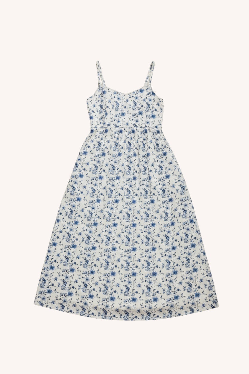 Short Tie Waist Dress | Summer Blue