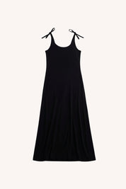 Tie-Detail Maxi Dress | Black