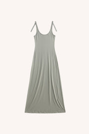 Tie-Detail Maxi Dress | Light Olive
