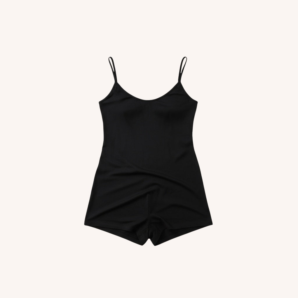 Mid-Thigh Shapewear Bodysuit | Black