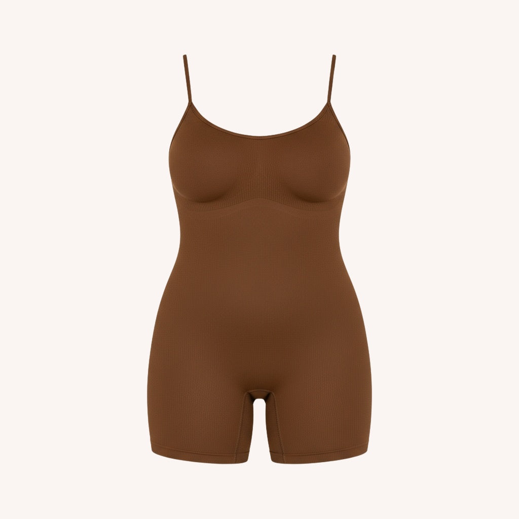 Mid-Thigh Shapewear Bodysuit | Ella Nude